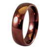 Coffee Ring Copper Color Stainless Steel 4mm Minimalist Wedding Band