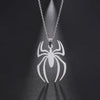 Cybergoth Spider Necklace Stainless Steel Arachnid Tattoo Punk Pendant Black