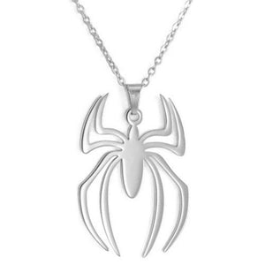 Cybergoth Spider Necklace Stainless Steel Arachnid Tattoo Punk Pendant