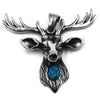 Deer Necklace Stainless Steel Cervinae Muntjac Elk Pendant