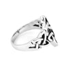 Double Celtic Triquetra Ring Stainless Steel Norse Trinity Knot Band Right View