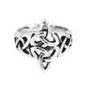 Double Celtic Triquetra Ring Stainless Steel Norse Trinity Knot Band