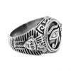 Egyptian Eye of Ra Ring Stainless Steel Ancient Egypt King Tut Signet Band Side View