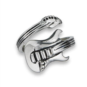 Electric Guitar Ring Stainless Steel Adjustable Music Instrument Band