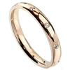 Eternity Anniversary Ring Rose Gold Stainless Steel CZ Wedding Band