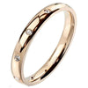 Eternity Anniversary Ring Rose Gold Stainless Steel CZ Wedding Band