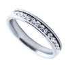Eternity Cubic Zirconia Anniversary Ring Stainless Steel Promise Wedding Band Right View
