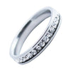 Eternity Cubic Zirconia Anniversary Ring Stainless Steel Promise Wedding Band