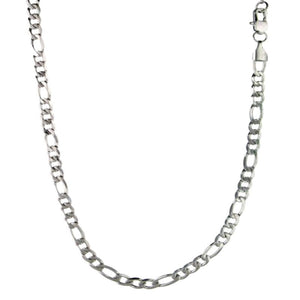Figaro Chain Necklace Silver Stainless Steel 3mm