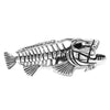 Fish Bones Necklace Mens Saltwater Safe Stainless Steel Nautical Fishing Pendant