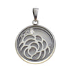 Floating CZ Stone Rose Necklace Stainless Steel Locket Charm Pendant 1
