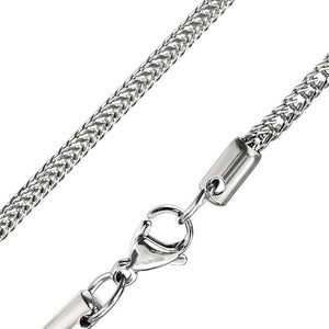 Franco Wheat Chain Silver Stainless Steel 3mm