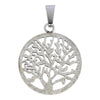 Glittery Stainless Steel Tree of Life Pendant Necklace 2