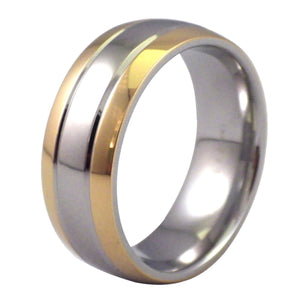 Gold and Silver Stainless Steel Wedding Band