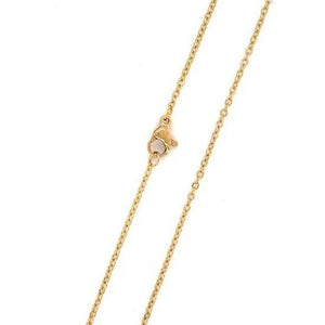 Gold Cable Chain Necklace Womens Stainless Steel 1.6mm