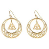 Gold Celtic Circle Trinity Knot Earrings Stainless Steel