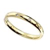 Gold Eternity Anniversary Ring Stainless Steel Cubic Zirconia Wedding Band Side View