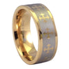 Gold Medieval Gothic Cross Stainless Steel Ring - Wedding Band