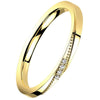 Gold Minimalist Four-Stone Anniversary Ring Stainless Steel CZ Promise Band Right View