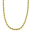 Gold Rope Chain Womens Mens 2mm Stainless Steel Necklace