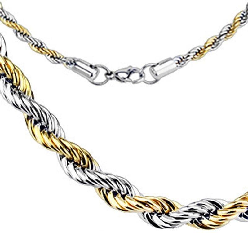 Amazon.com: Jewelry Affairs 14k 2 Tone Yellow And White Real Gold Sparkle Chain  Necklace, 1.5mm, 16
