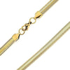 Gold Stainless Steel Herring Bone Chain Necklace 6mm