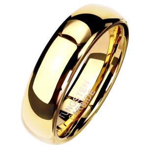 Gold Tungsten Ring 6mm Wedding Band Handfasting-1