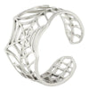 Gothic Art Deco Spider Web Ring Stainless Steel Cybergoth Band