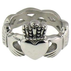 His and Hers Stainless Steel Claddagh Ring