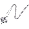 Horse Heart Necklace Stainless Steel Country Equestrian Pony Pendant