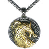 Jormungandr Viking Necklace Stainless Steel Norse Celtic Dragon Pendant