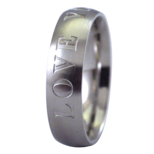 Love You Forever Stainless Steel Promise Ring