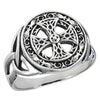 Maltese Cross Signet Ring Stainless Steel Knights Templar Trinity Band Right View