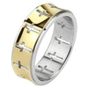Matching Hypoallergenic Gold Cross Stainless Steel Wedding Bands
