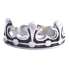 Medieval Princess Tiara Crown Stainless Steel Ring w/Fleur De Lis Tips