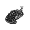 Medusa Necklace Stainless Steel Mythological Snake Woman Gorgon Pendant Side View