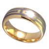 Men's 18K Gold and Silver Tungsten Ring