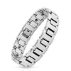 Mens Classic Tungsten Bracelet Modern Magnetic Link Watch Band Style Right View