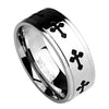 Men's Gothic Cross Stainless Steel Ring - 8mm Comfort Fit Band