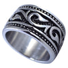 Men's Hawaiian Makau Tribal Hook Stainless Steel Ring