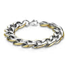 Mens Large 15mm Silver Gold Stainless Steel Curb Chain Bracelet