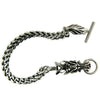 Men's Stainless Steel Franco Chain Dragon Bracelet 8 inch