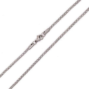 Mesh Serpentine Chain 2mm Stainless Steel Snakeskin Necklace