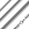 Mesh Snake Chain Silver Stainless Steel 3mm Serpentine Necklace