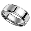 Minimalist Anniversary Ring Stainless Steel 4mm Simple Wedding Band Top View