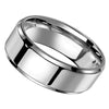 Minimalist Anniversary Ring Stainless Steel 6mm Simple Wedding Band Bottom View