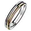 Minimalist Gold Wedding Band Silver Stainless Steel Promise Ring