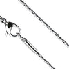 Minimalist Micro Chain Necklace Womens Silver Stainless Steel 18-20 inch 1mm