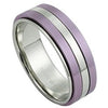 Minimalist Purple Spinner Ring Stainless Steel