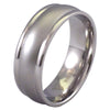 Minimalist Simple Wedding Band Stainless Steel Anniversary Ring